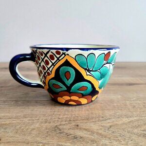Talavera Mexican hand painted large coffee/tea ceramic mug.